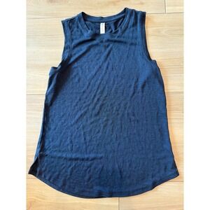 Athleta Breezy Tank Womens Small Navy Blue Sleeveless Yoga Gym Activewear Top